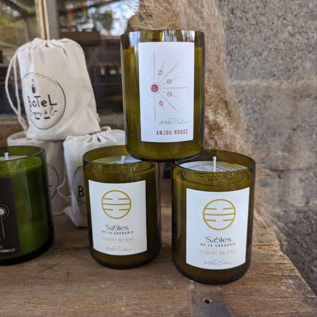 bougie bouteille recyclée